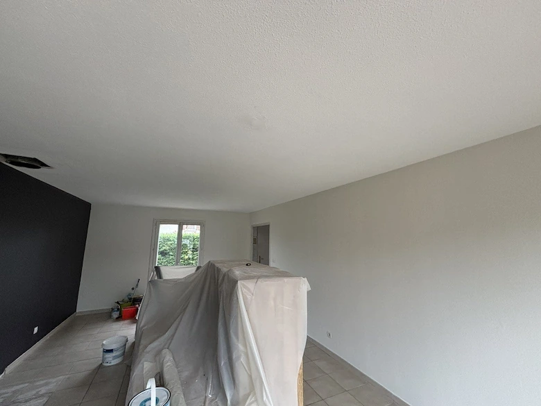 ratissage-plafond-peinture-blanche-valleiry Peinture murs et plafond à Valleiry
